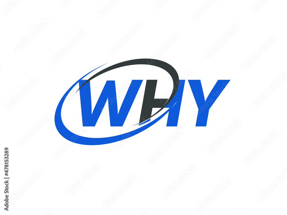 WHY letter creative modern elegant swoosh logo design WHY letter creative modern elegant swoosh logo design