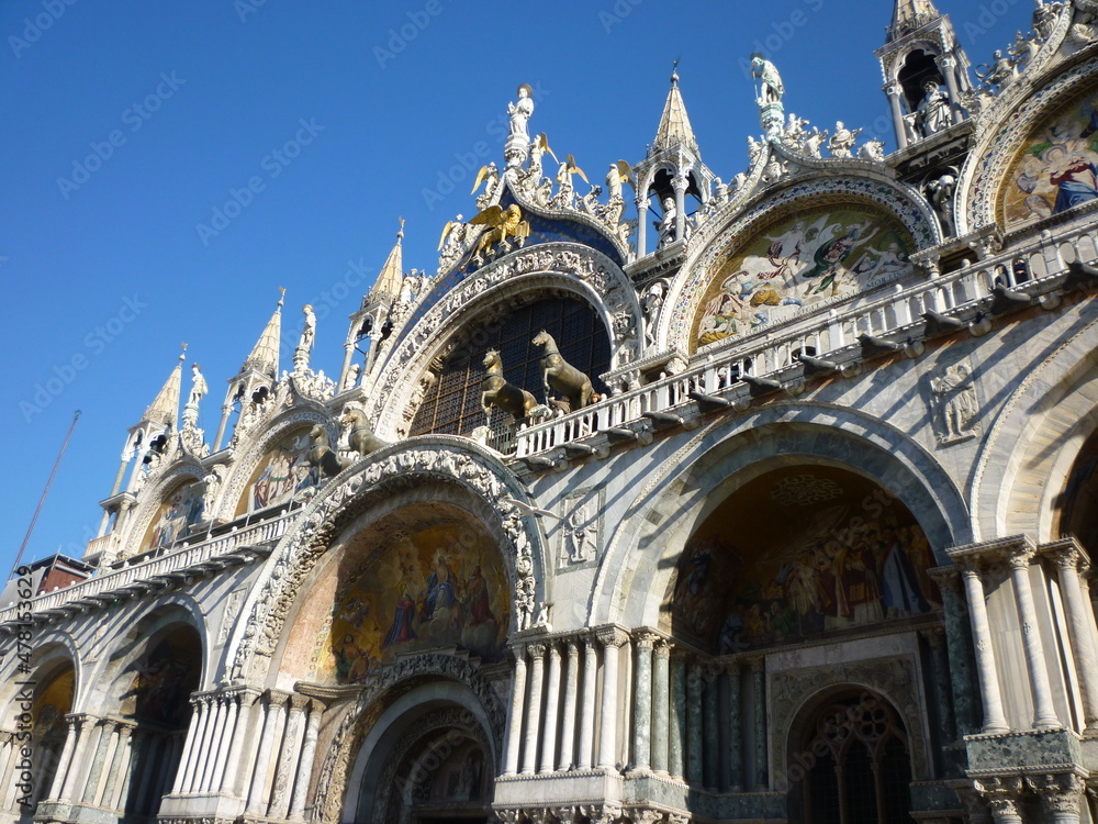 Detail of Basilica San Marco in Venice, Italy