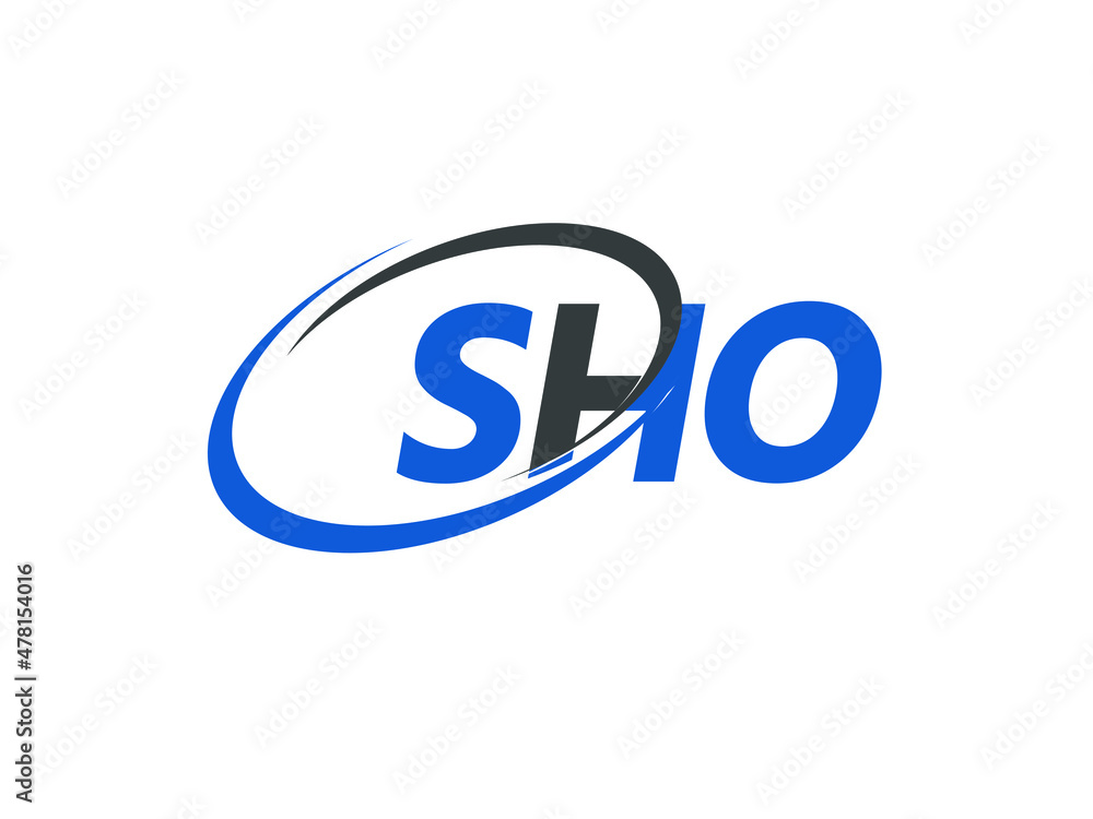 SHO letter creative modern elegant swoosh logo design SHO letter creative modern elegant swoosh logo design