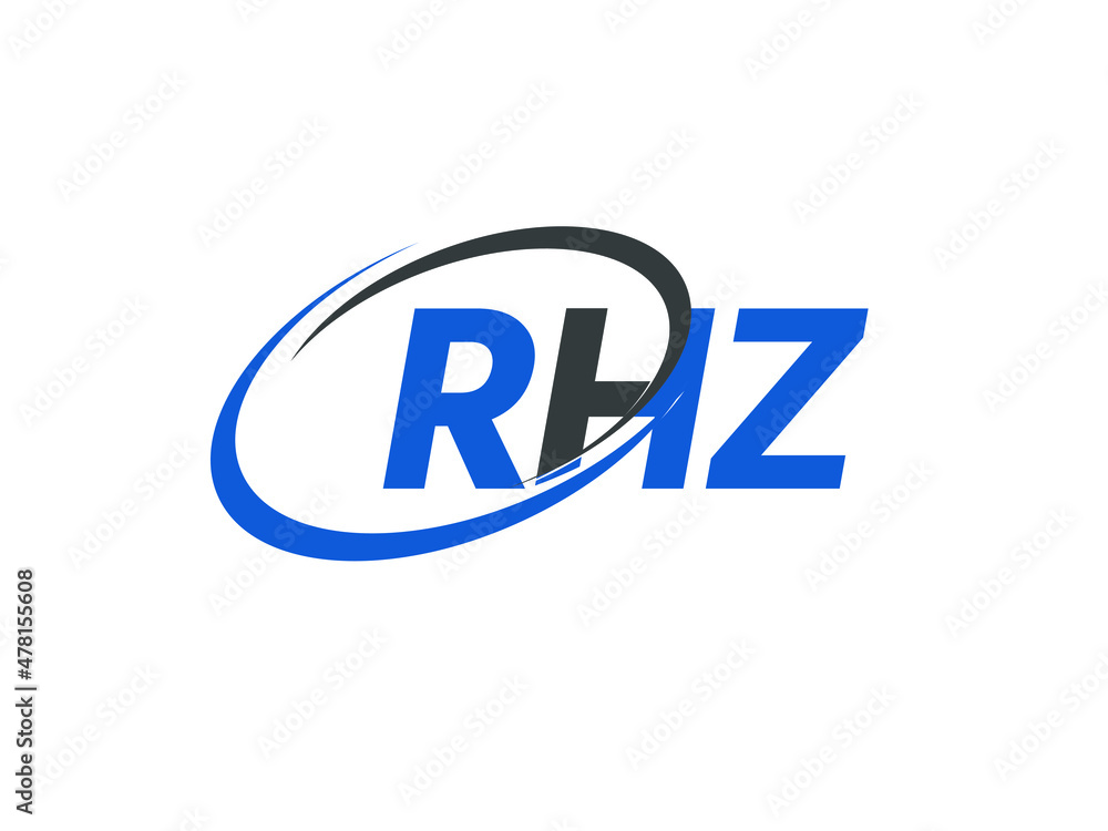 RHZ letter creative modern elegant swoosh logo design RHZ letter creative modern elegant swoosh logo design
