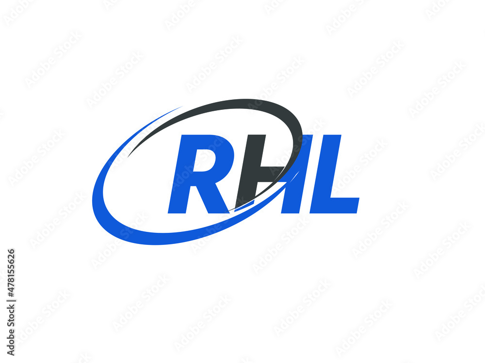 RHL letter creative modern elegant swoosh logo design RHL letter creative modern elegant swoosh logo design