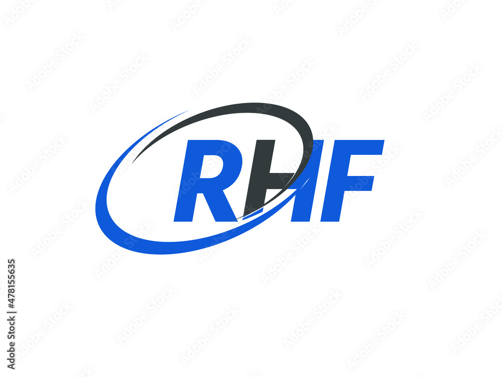 RHF letter creative modern elegant swoosh logo design RHF letter creative modern elegant swoosh logo design