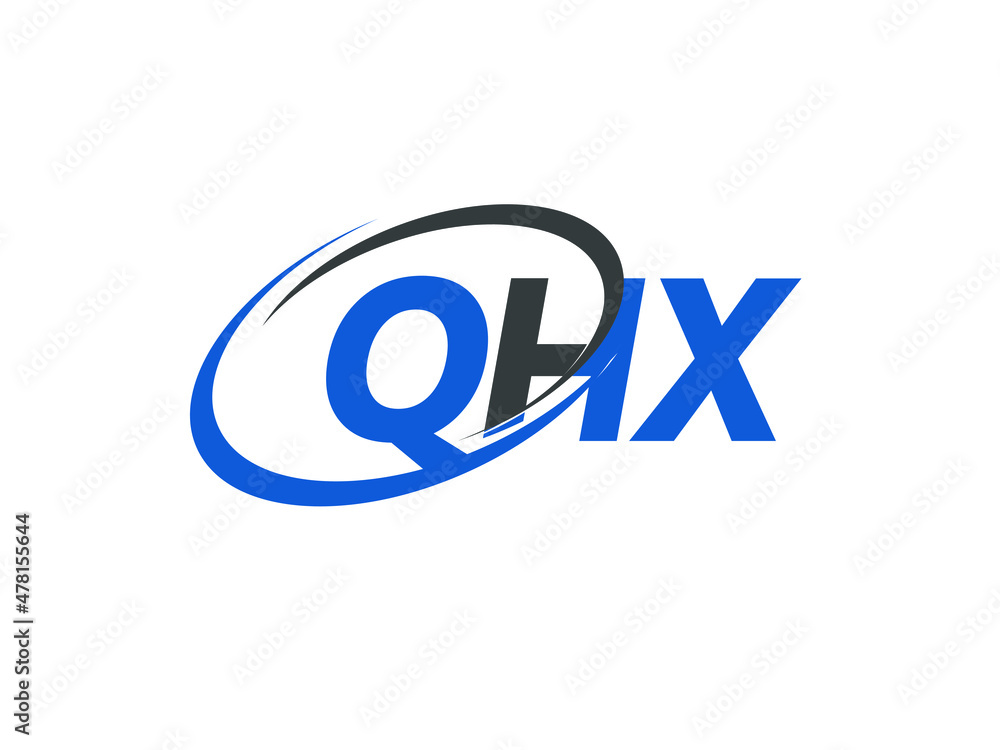 QHX letter creative modern elegant swoosh logo design QHX letter creative modern elegant swoosh logo design
