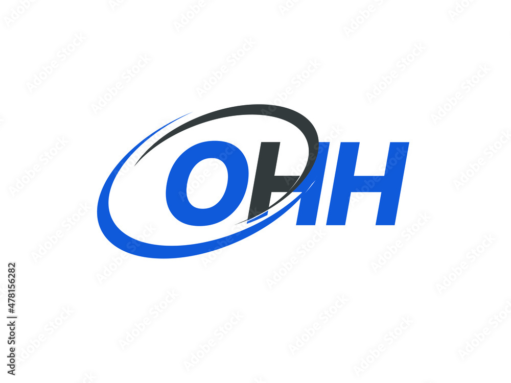 OHH letter creative modern elegant swoosh logo design OHH letter creative modern elegant swoosh logo design