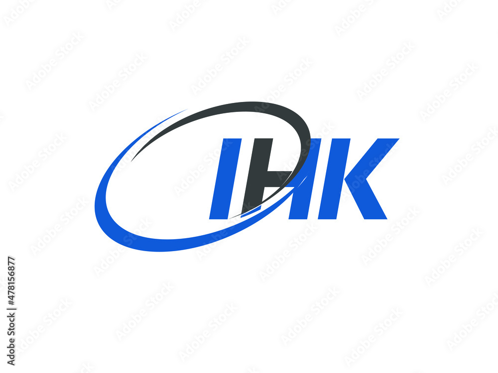 IHK letter creative modern elegant swoosh logo design IHK letter creative modern elegant swoosh logo design