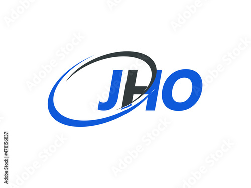 JHO letter creative modern elegant swoosh logo design