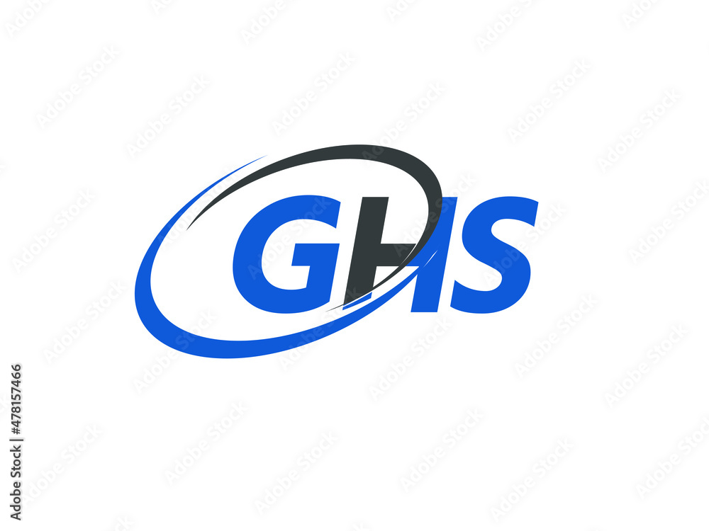 GHS letter creative modern elegant swoosh logo design GHS letter creative modern elegant swoosh logo design