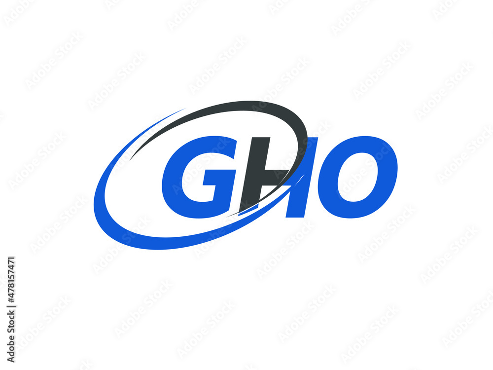 GHO letter creative modern elegant swoosh logo design GHO letter creative modern elegant swoosh logo design