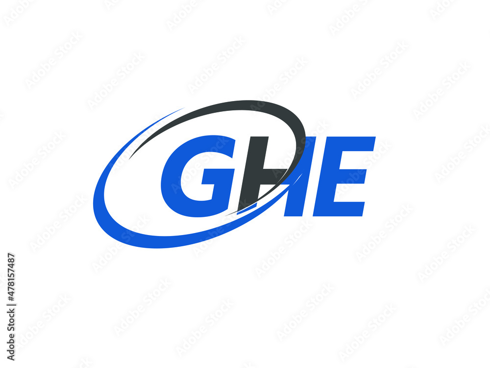 GHE letter creative modern elegant swoosh logo design GHE letter creative modern elegant swoosh logo design