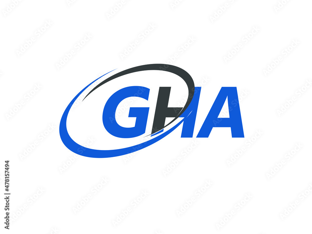 GHA letter creative modern elegant swoosh logo design GHA letter creative modern elegant swoosh logo design