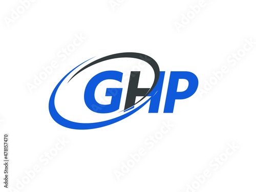GHP letter creative modern elegant swoosh logo design photo