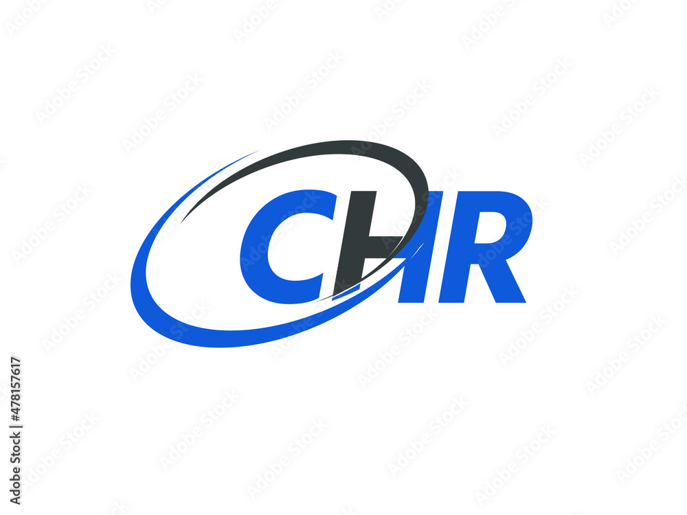 CHR letter creative modern elegant swoosh logo design