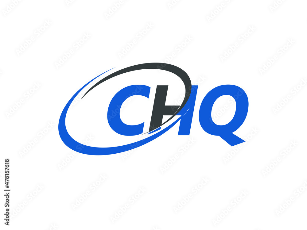 CHQ letter creative modern elegant swoosh logo design CHQ letter creative modern elegant swoosh logo design