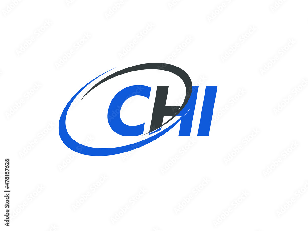 CHI letter creative modern elegant swoosh logo design CHI letter creative modern elegant swoosh logo design