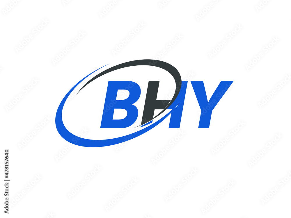 BHY letter creative modern elegant swoosh logo design BHY letter creative modern elegant swoosh logo design