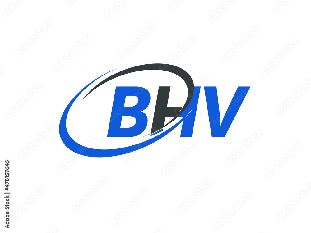 BHV letter creative modern elegant swoosh logo design BHV letter creative modern elegant swoosh logo design