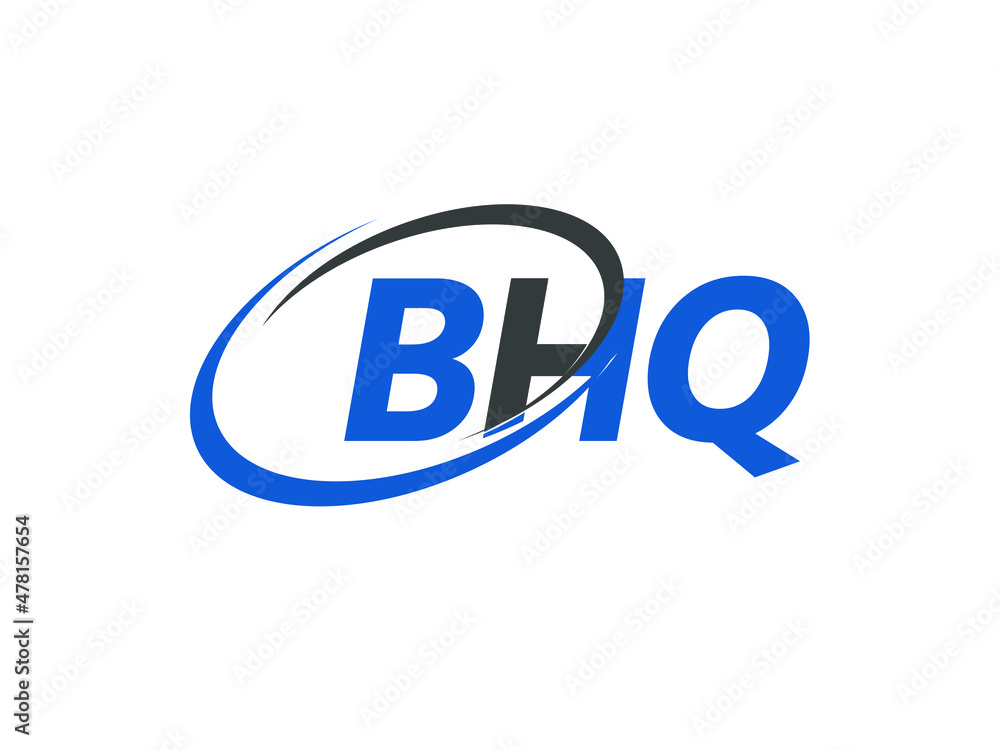 BHQ letter creative modern elegant swoosh logo design BHQ letter creative modern elegant swoosh logo design
