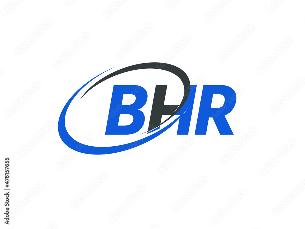 BHR letter creative modern elegant swoosh logo design BHR letter creative modern elegant swoosh logo design