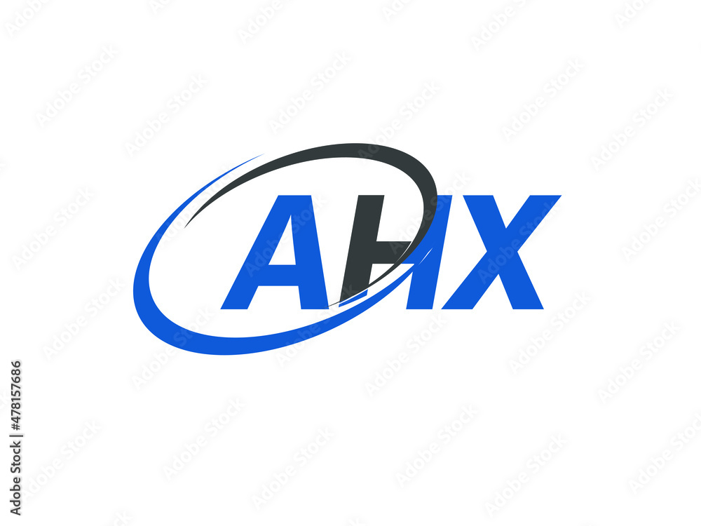 AHX letter creative modern elegant swoosh logo design AHX letter creative modern elegant swoosh logo design