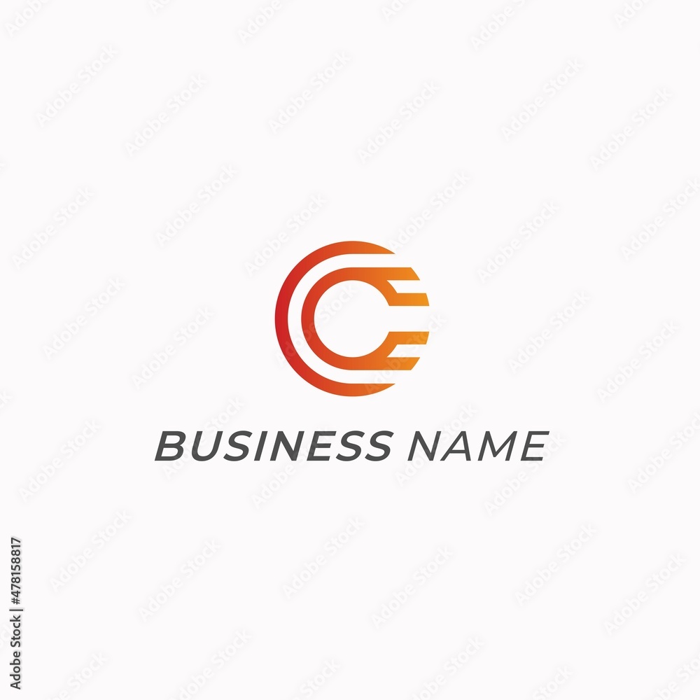 design logo creative double letter C design logo creative double letter C