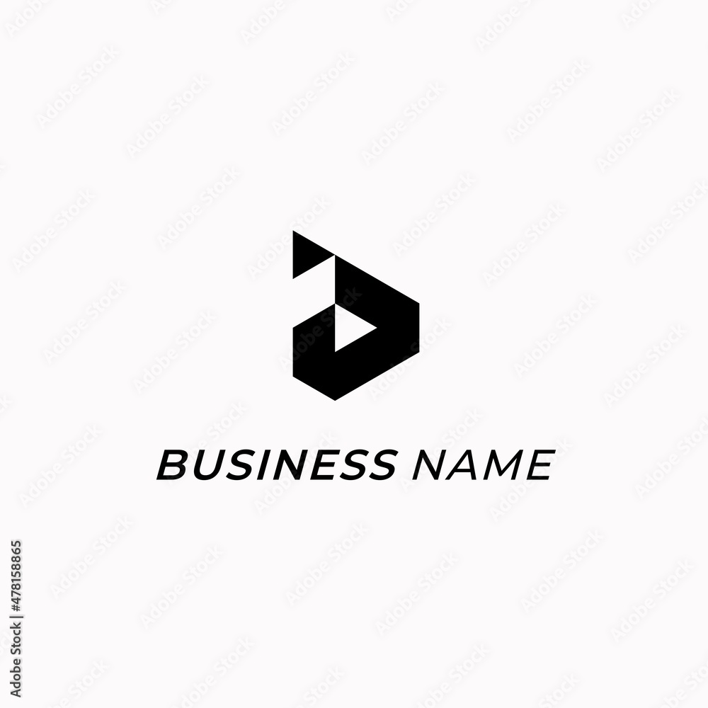 design logo digital letter D design logo digital letter D