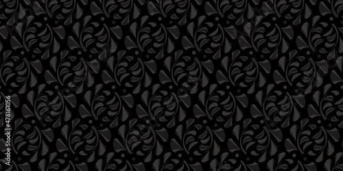 Stylish organic and botanical background. Seamless pattern.Vector. スタイリッシュ有機的パターン