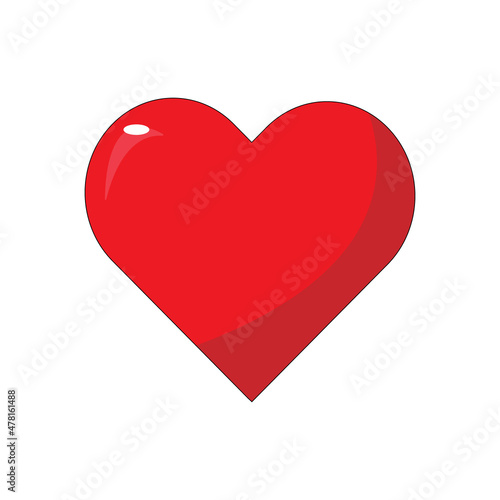 red hearts Romantic whtie background vector valentines day.