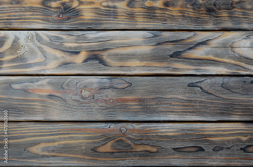 Light brown wooden background with yellow and orange streaks. Aged boards covered with white paint. Beautiful wood pattern. Horizontal view from above