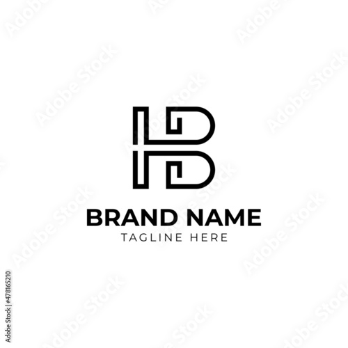 Creative Modern Letters HB Vector Icon Logo Illustration. Alphabet letters Initials Monogram logo hb