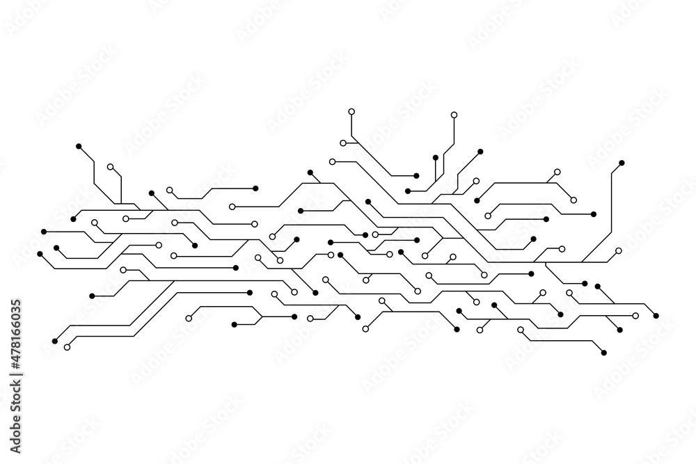 Vector circuit board pattern on a white screen for background technology Vector circuit board pattern on a white screen for background technology