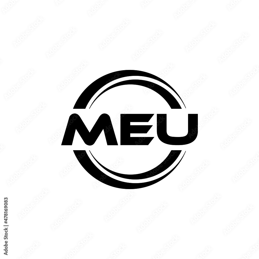 MEU letter logo design with white background in illustrator, vector logo modern alphabet font overlap style. calligraphy designs for logo, Poster, Invitation, etc. MEU letter logo design with white background in illustrator, vector logo modern alphabet font overlap style. calligraphy designs for logo, Poster, Invitation, etc.