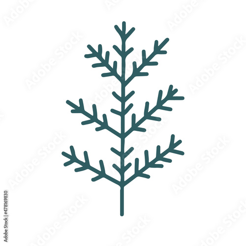 Christmas green Christmas tree with needles
