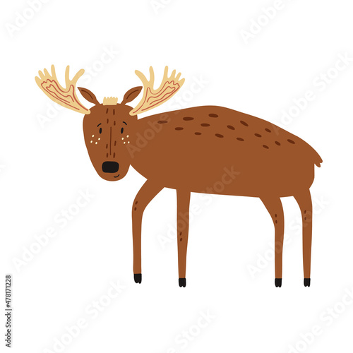 Cute brown moose