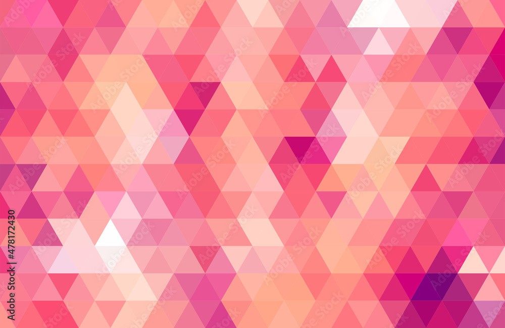 Fototapeta premium Geometric abstract triangle pink valentine texture pattern background illustration vector.