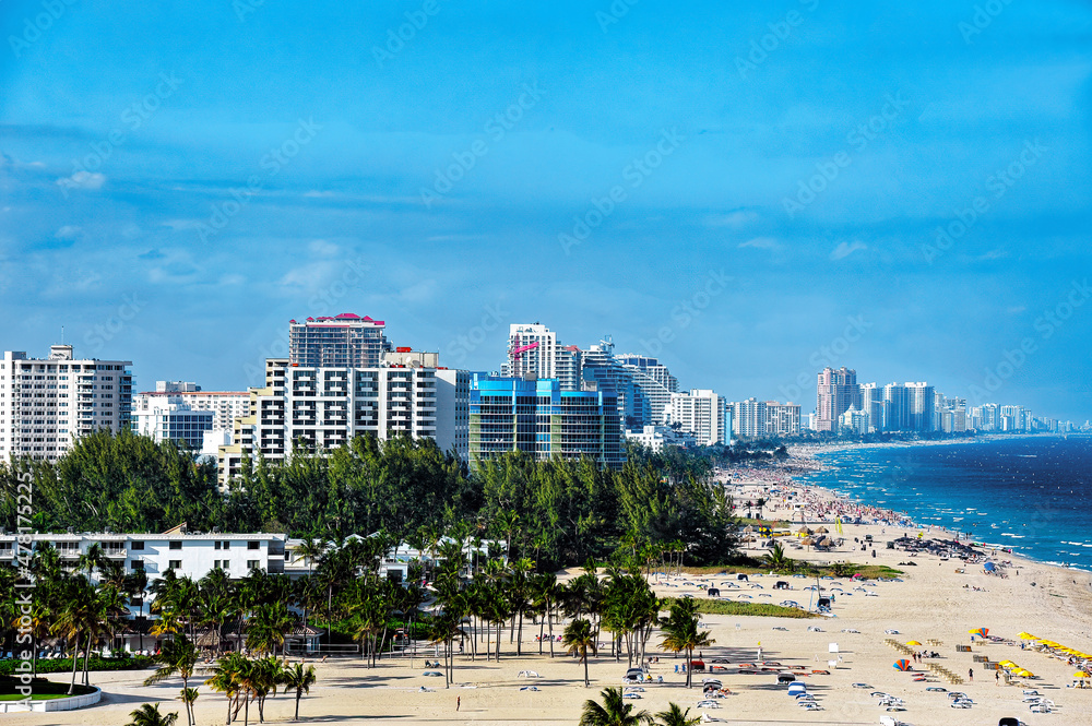 Fototapeta premium Fort Lauderdale Beach, Florida, USA