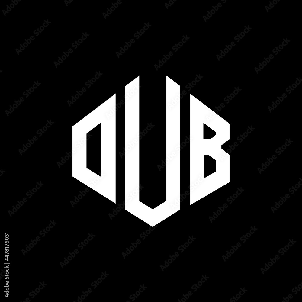 OUB letter logo design with polygon shape. OUB polygon and cube shape logo design. OUB hexagon vector logo template white and black colors. OUB monogram, business and real estate logo. OUB letter logo design with polygon shape. OUB polygon and cube shape logo design. OUB hexagon vector logo template white and black colors. OUB monogram, business and real estate logo.