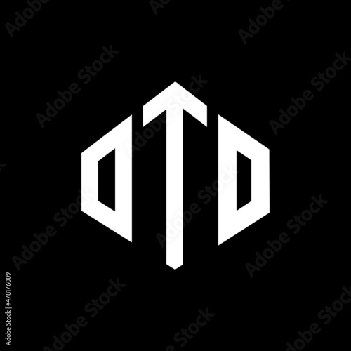 OTO letter logo design with polygon shape. OTO polygon and cube shape logo design. OTO hexagon vector logo template white and black colors. OTO monogram, business and real estate logo. photo