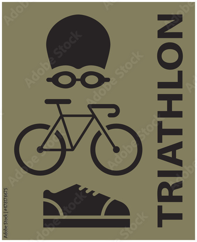 Triathlon sport icon