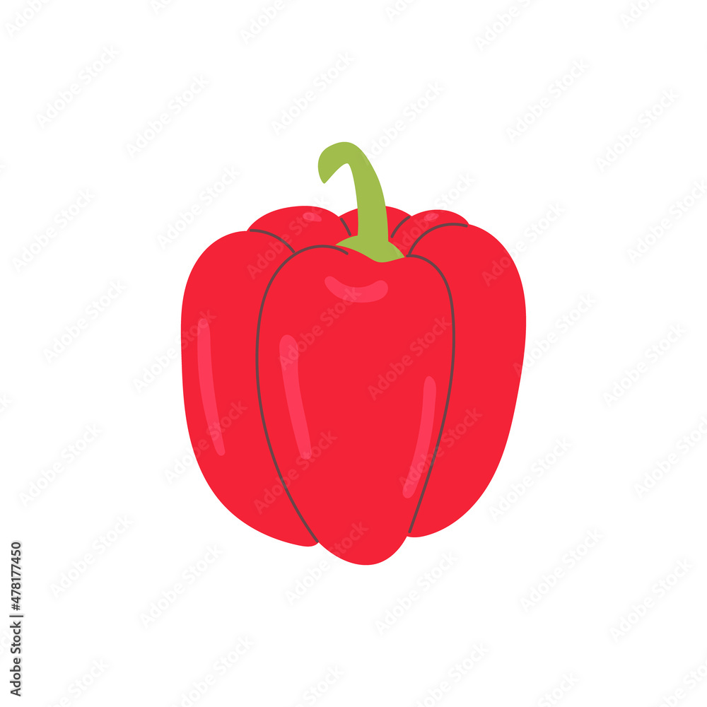Red vector paprika Red vector paprika