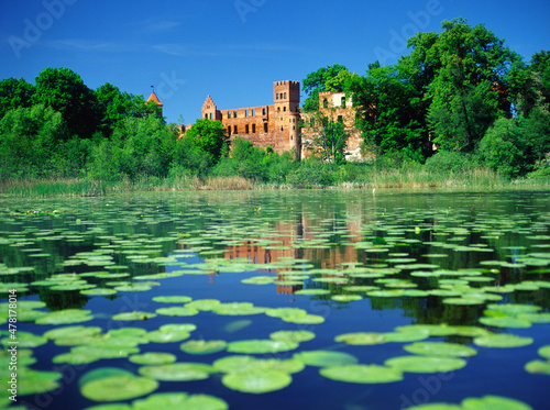 ruins of castle in Szybark, Warmia region - July, 2007, Poland photo