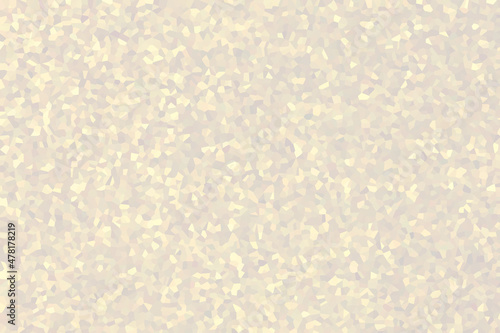 Delicate, soft, blurred mosaic crystal geometric shape texture background gradient pastel beige yellow color.