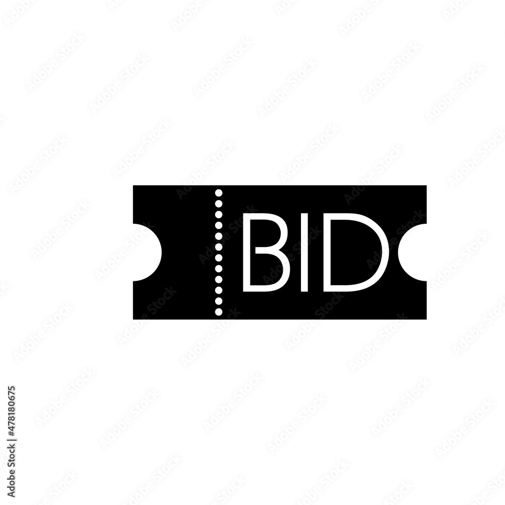 Obraz premium Bid icon isolated on white background