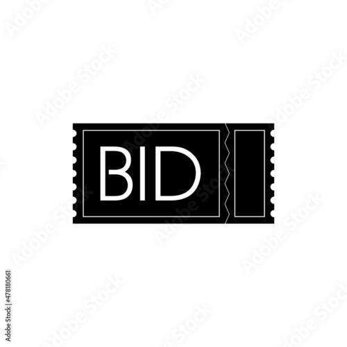 Bid icon isolated on white background