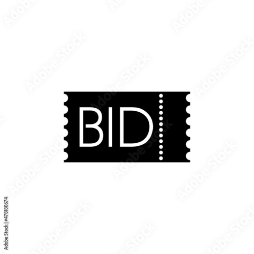 Bid icon isolated on white background