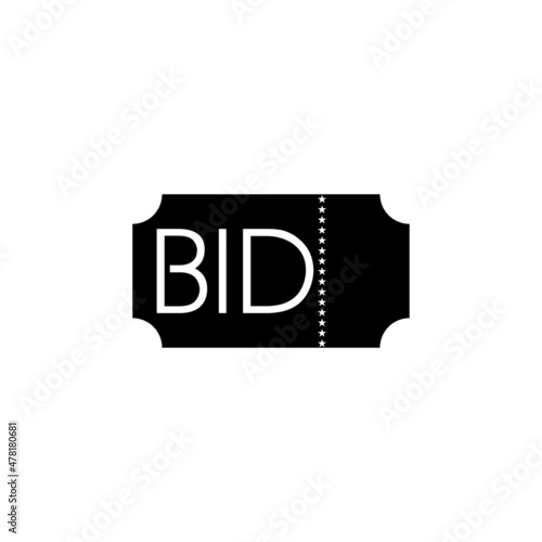 Bid icon isolated on white background