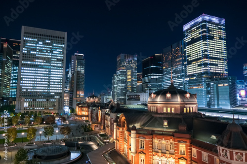 東京都 東京駅の夜景 KITTE丸の内 展望台から © 健太 上田