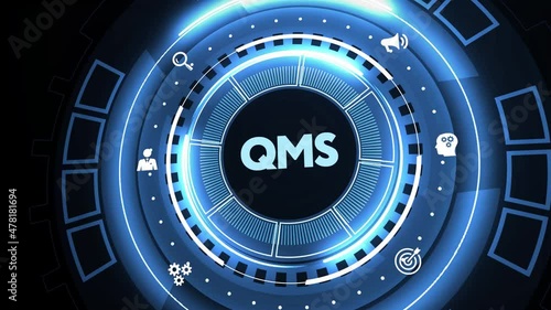 Quality management system business and industrial technology concept. QMS photo