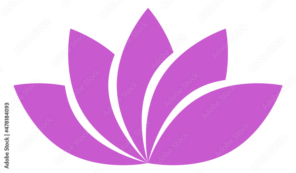 Flower logo. Elegant blossom symbol. Lotus icon Flower logo. Elegant blossom symbol. Lotus icon