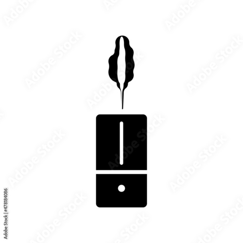 air freshener or humidifier icon. Thing. Vector stock illustration. White isolated background. Silhouette, sign, symbol.
