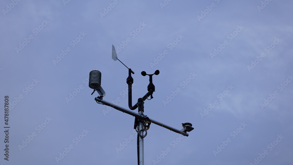 meteorological station against sky background